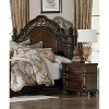 Gulches Catalonia Collection 3 Drawer Nightstand Dark Cherry Finish with Gold Tipping, Old-World European Style - 4 of 4