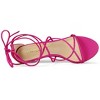 Allegra K Women's Strappy Kitten Heel Lace-Up Sandals - 4 of 4