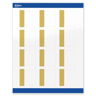 Avery Printable Square Labels, Gold-Dipped Edge, 2" x 2", Glossy White Square Labels, Permanent, Laser/Inkjet, 120ct, Great for Product Labels