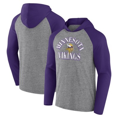 Nfl Minnesota Vikings Boys' Black/gray Long Sleeve Hooded