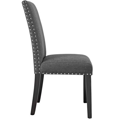 Parcel Gray Upholstered Parsons Dining Side Chair Set of 2