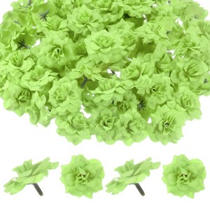 Unique Bargains Silk Rose Artificial Flower Heads Bouquet Decor - 1 of 4