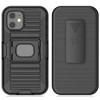 Nakedcellphone Combo for iPhone 12 Mini - Ring Grip/Stand Case and Belt Clip Holster - Black - 2 of 4