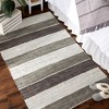 Design Imports Gray Color Block Cotton Chindi Rug 4X6Ft - 4 of 4