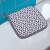 Unique Bargains Pot Holders Geometric Resin Square Silicone Cotton Cloth Gray - 4 of 4