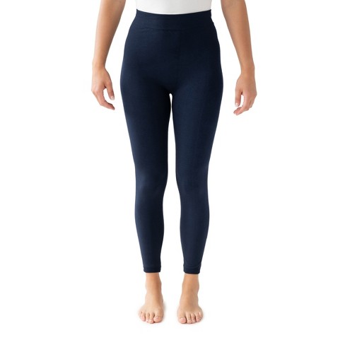 Muk Luks Women's Fleece Lined Leggings-navy Medium/large : Target