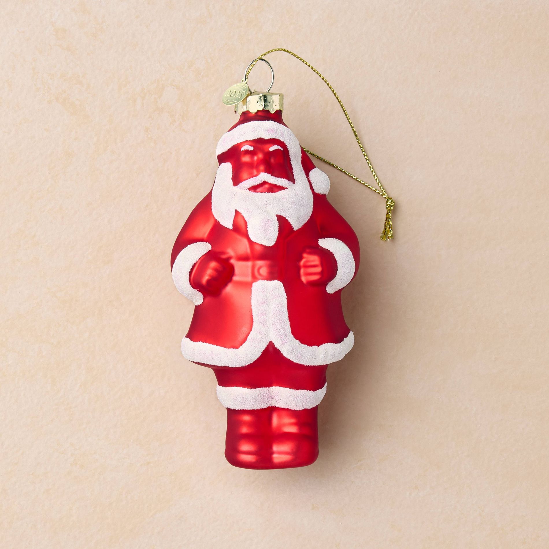 John Derian for Target Glass Santa Ornament