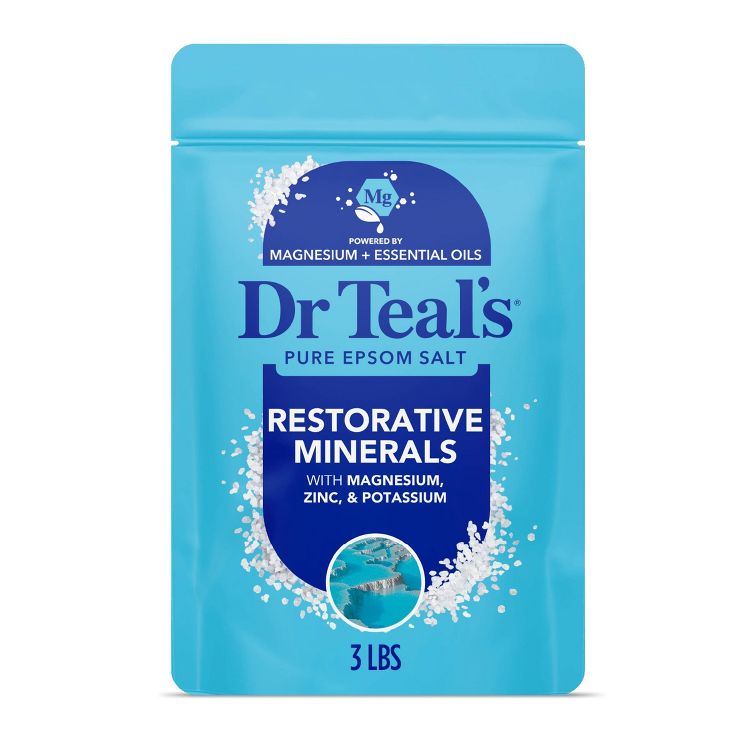 Dr Teal's Epsom Salt Magnesium Soak Restorative Minerals with Potassium & Zinc - 3lbs, 1 of 8