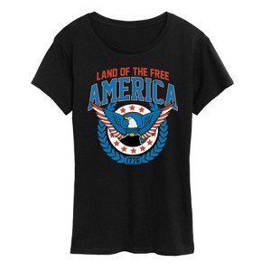Women's - Instant Message - America Collegiate Short Sleeve Graphic T-Shirt - 1 of 4