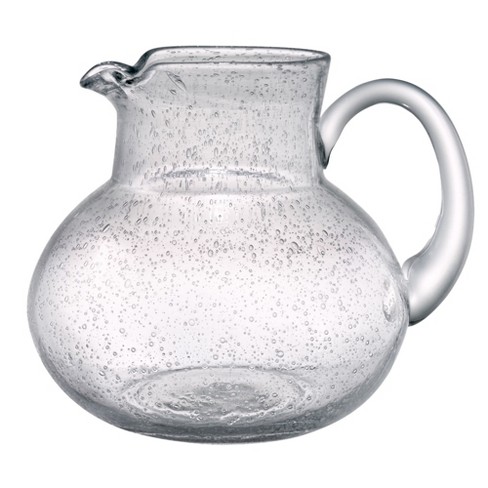 Artland Iris 90 Oz Handblown Glass Pitcher, Bubble Shape, Lead-Free, Versatile Drink Dispenser for Water, Juice, Cocktails, Dishwasher Safe - image 1 of 4