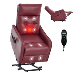 KWPZQEB Power Lift Chair, Single Motor Recliner Chair w/ USB Charging Port & Heavy Duty Motion Mechanism, Massage & Heat for Elderly - 1 of 4