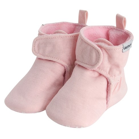 Gerber Baby Soft Booties Pink 6 9 Months Target