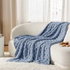 Cozy Comfort by Bedsure | Cute Soft Cozy Checkered 260GSM Throw Blanket for Couch Twin Size White - 4 of 4