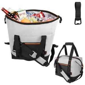 Solaris 30 Cans Soft Sided Cooler Bag, 15qt Cooler with Zippered Top, Reusable Portable Cooler Tote Bags - 1 of 4