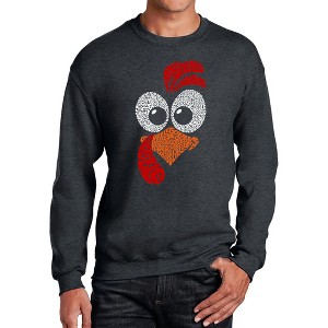 LA Pop Art Turkey Face - Men's Word Art Crewneck Sweatshirt - 1 of 4