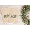 Linum Home Textiles Christmas Joy - Embroidered Luxury 100% Turkish Cotton Hand Towels (Set of 2) - 2 of 3