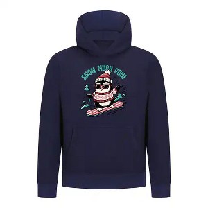 Everyday Kids Christmas Collection Snow Much Fun Boys Pullover Hoodie – Holiday Penguin Sweatshirt - 1 of 4