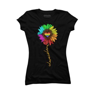 Adult Design By Humans Love Is Love Daisy Rainbow Pride By KangThien T-Shirt - 1 of 2