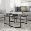 18.5' Nested Round Metal  Coffee Table in Black - Henn&Hart - 3 of 4