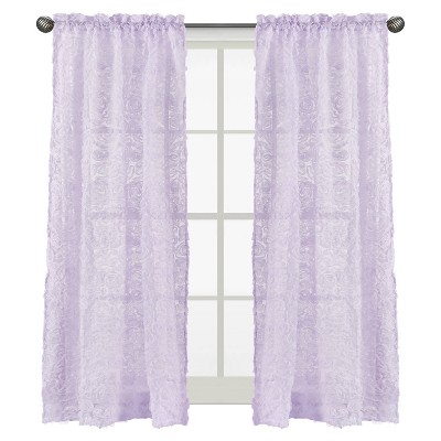 Set of 2 Rose Window Panels Lavender/Purple - Sweet Jojo Designs