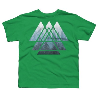 Boy's Design By Humans Misty Forest Sacred Geometry By Maryedenoa T-Shirt