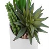 GlasFlength Artificial Plants Small Fake Plants Artificial Grass Plants Faux Plants for Indoor Home Table Decor, Green, 5.5"*4.5"*7" - 4 of 4