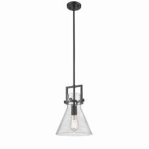 Newton Cone - 1 Light Stem Hung Pendant In Industrial Style-13.63 Inches Tall and 10 Inches Wide - 1 of 1