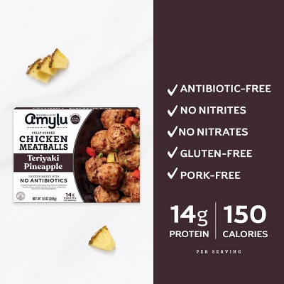 Amylu Foods Teriyaki Pineapple Chicken Meatballs - 10oz