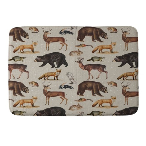 Deny Designs Emanuela Carratoni Wild Forest Animals Memory Foam Bath ...