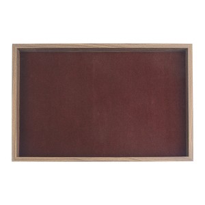 Unique Bargains Girls' Velvet Brown Jewelry Container Trays with Removable Dividers - 1 of 4