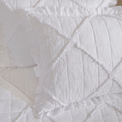 White Microfiber Reversible Quilted Daybed Cover Set