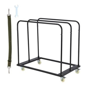 Folding Table Cart 1500 LBS, Heavy Duty Table Trolley with 5'' Swivel Wheels, for Garage, Home, Party Event Hotel Furniture 10 Table Capacity - 1 of 4