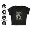 Women's ACDC World Tour '79 Cap Sleeve Baby Rib Crop Top - 4 of 4