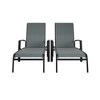 2pk Outdoor Adjustable Aluminum Chaise Lounges - Black/Blue - Room & Joy - image 4 of 4