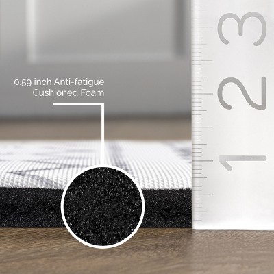 Light Gray Moroccan Pattern Anti-Fatigue Comfort Mat 18" x 30"