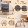 Okak Mid-Century Style Upholstered Armchair with Solid Wood Frame,Reading Leisure Chair for Living Rooms,Relaxation Areas - 4 of 4
