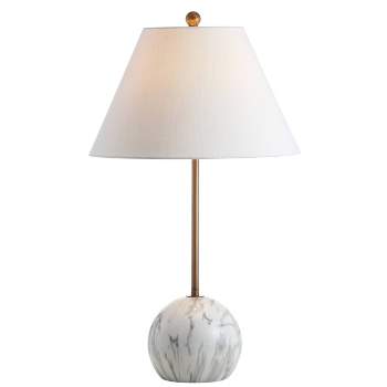 29" Resin/Metal Miami Minimalist Table Lamp (Includes LED Light Bulb) Gold - JONATHAN Y