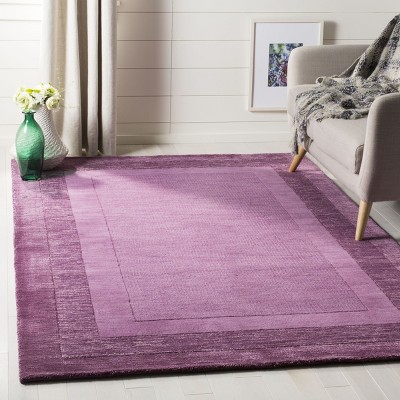 Fuchsia and Purple Hand-Tufted Wool Area Rug