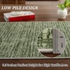 Contemporary Neutral Area Rugs Washable Solid Rug Low Pile Non Slip Foldable Floor Carpet for Living Room - 3 of 4