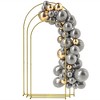 Outsunny Metal Arch Backdrop Stand Set of 3, 7/6.5/6 ft Wedding Arch Frame, Balloon Backdrop Arch Stand Set for Birthday Party - 4 of 4