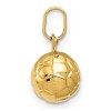 Black Bow Jewelry 14k Yellow Gold Polished 3D Soccer Ball Pendant, 8mm - 2 of 4