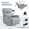 Kumasinova Rocking Recliner Chair,270/360°Swivel Nursery Chair with USB Ports,Phone Stand,Extandable Footrest&Side Pockets,330lbs Max - 3 of 4