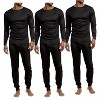 Men's 3 Pack Full Thermals Set Ultra Soft 6 Piece Set - 2 of 4