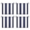 4PCS Outdoor Patio Seat Cushion Replacement Seat Cushion with Ties, 15" x 15" Patio Chair Pads for  Gardens, Patios - 3 of 4