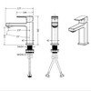 ChicFurnit Bathroom Sink Faucet Modern Single Hole Design with Two 9/16 of an inch Hoses for Quick Setup, Gray, 13"*8.27"*2.76" - 3 of 4