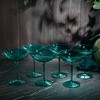 The Wine Savant Teal Colored Champagne & Cocktail Glasses, Beautiful Addition to Home Bar with a Unique Style & Decor - 6 pk - 3 of 4