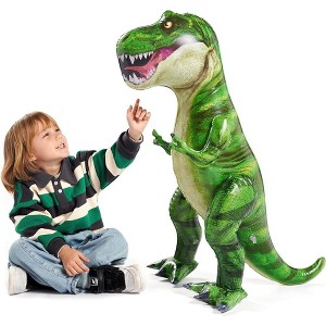 Joyfy 37" T-Rex Dinosaur Inflatable Toy for Party Decorations, Tyrannosaurus Rex Dinosaur Toy, Dinosaur Birthday Christmas Party Gift for Kids Adult - 1 of 4