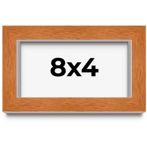 PosterPalooza | Panoramic Modernist Brown Picture Frame - UV Acrylic, Foam Board Backing, Hanging Hardware - 1 of 4
