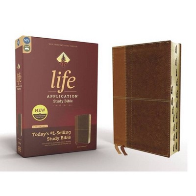 Niv, Life Application Study Bible, Third Edition, Leathersoft, Brown, Indexed, Red Letter Edition - by  Zondervan (Leather Bound)