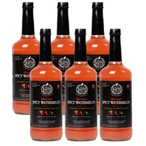 Crafted Cocktails Spicy Watermelon/Moonlight Mix 6 Pack: 60 Calories, Watermelon, Habanero, Lime, Mint and Organic Agave: Craft Mojitos and Margaritas - 1 of 4